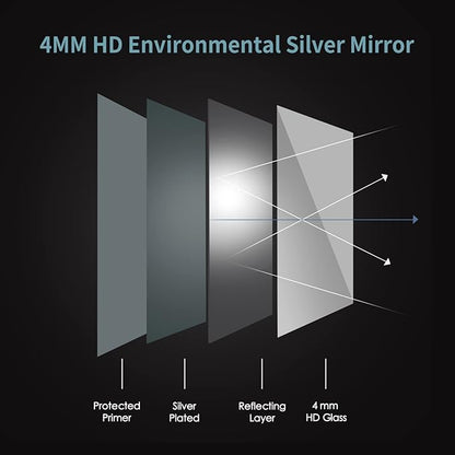 Movo 30 Inch x 24 Inch Bathroom Medicine Cabinet with Mirror, Aluminum Mirror Cabinet with Single Door, Surface Wall Mount or Recess Installation