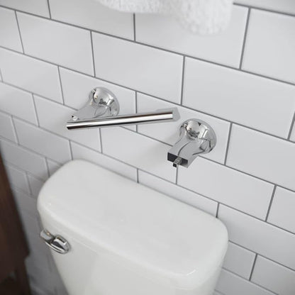Pfister Pfirst Modern Toilet Paper Holder, Bathroom Tissue Holder, Wall-Mounted, Screw-In, Polished Chrome Finish, BPHPFM0C