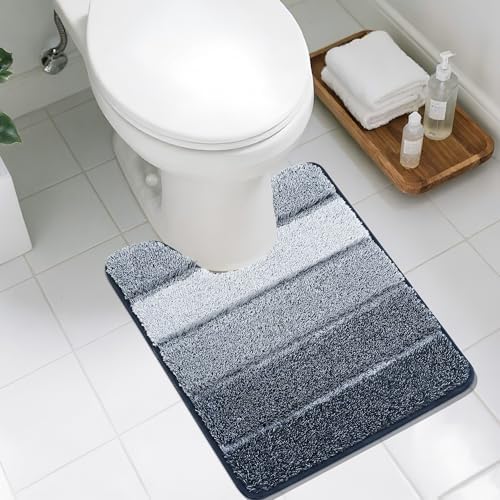 COSY HOMEER Toilet Rugs U-Shaped 24"x20", Ultra Soft Absorbent Bath Mat