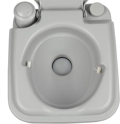 Vasitelan Portable Toilet Camping Porta Potty, 5.3 Gallon Waste Tank, Indoor Outdoor Toilet with CHH Piston, Leak-Proof Cassette Toilet for RV, White