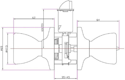 Design House 728311 Terrace 6-Way Universal Privacy Bed and Bath Door Knob Polished Brass