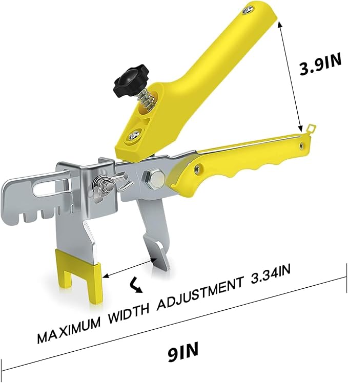 Tile Leveling System with Plier, 1200 Tile Spacers 1/16" and 300 Wedges | Tile Leveling Clips with Tile Plier, Anti Lippage Tile Leveler Spacers for Professional Ceramic Tile and Stone Installation