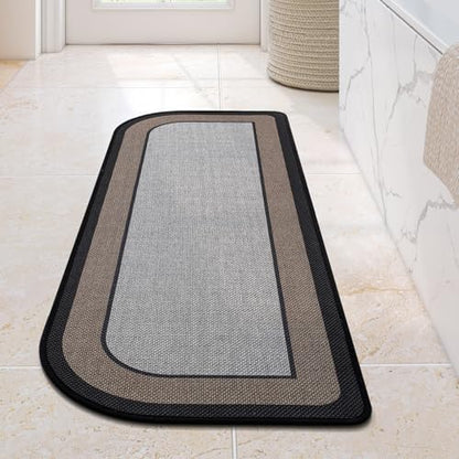 YDKGL Bathroom Runner Rug, Long Thin Bath Mat Fit Under Door, Grey 24x48