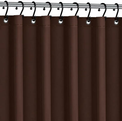 No Smell Shower Curtain Liner 72x72 Chocolate - PEVA Plastic Shower Curtain for Bathroom, PVC-Free Waterproof Brown Shower Liner with Metal Grommets and Magnet-Weighted Bottom Hem - Washable Liner