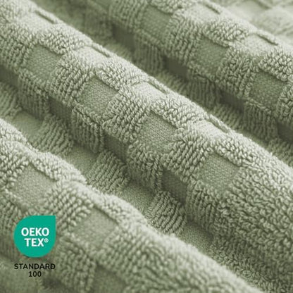 Feather & Stitch 100% Cotton 625 GSM Bath Towel Set of 6, Ultra Soft Highly Absorbent 2 Bath Towels, 2 Hand Towels & 2 Washcloth - Luxury Quick Dry Shower Towels (Sage Green)