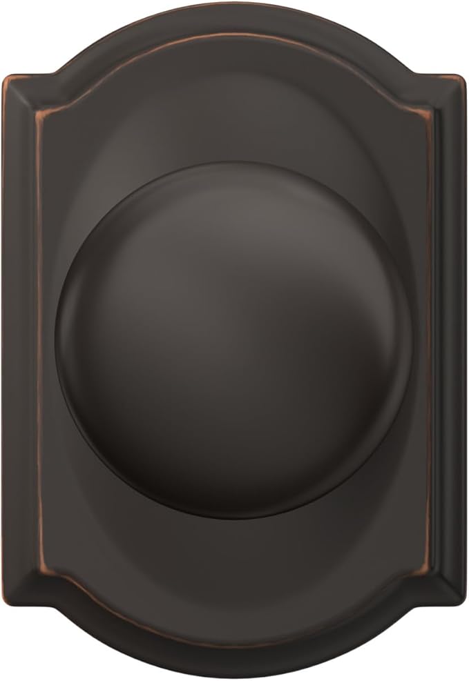 Schlage F170 PLY 716 CAM Camelot Collection Plymouth Decorative Trim Knob, Aged Bronze