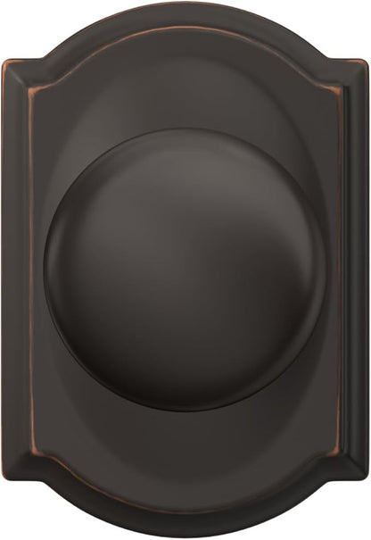 Schlage F170 PLY 716 CAM Camelot Collection Plymouth Decorative Trim Knob, Aged Bronze