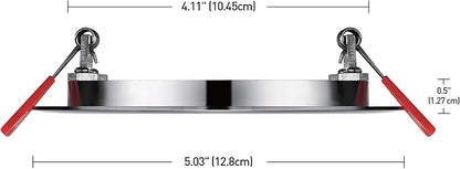 GLOBE Electric 4" Ultra Slim LED Integrated Recessed Lighting Kit 4-Pack, 9 Watts, Energy Star, IC Rated, Dimmable, Wet Rated, Brushed Nickel Finish, 4.25" Hole Size,91122, 540 Lumen
