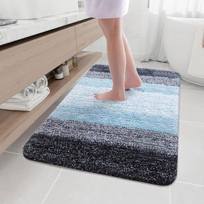 Arotive Microfiber Bathroom Rugs, Shaggy Soft Absorbent Bath Rug, 47x32