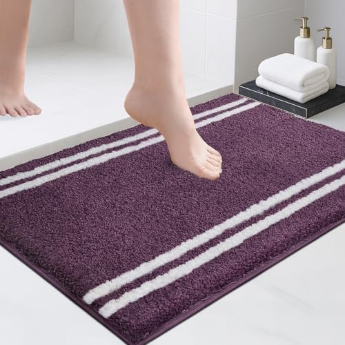 PURRUGS Bathroom Rug, Bath Mat, 20" x 30", Purple
