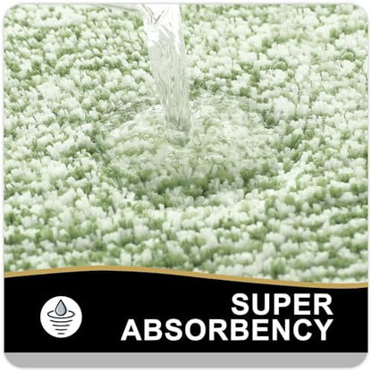 OLANLY Bathroom Runner Rugs 47x24, Long Bath Mats for Bathroom, Sage Green