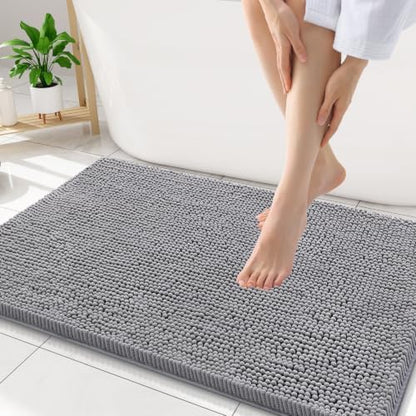 Smiry Bathroom Rugs 32X20, Luxury Chenille Extra Soft Absorbent Bath Mat