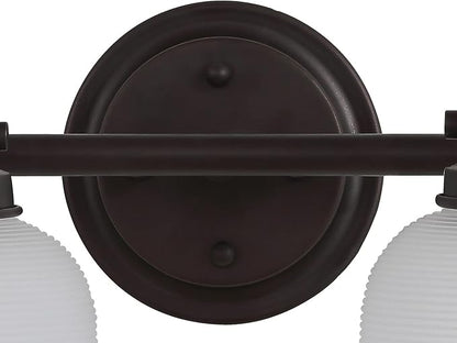 JONATHAN Y 5.75" Oil Rubbed Bronze Modern Bathroom Vanity Light, 1-Light LED Wall Sconce, Clear Glass Bell Shade for Mirror Hallway Kitchen, ETL Listed, LED Bulb Included (JYL7407C)