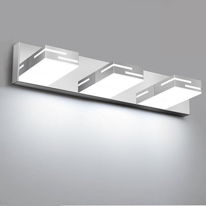 LED Modern Bathroom Vanity Light Fixtures, 3-Light 22-inch Dimmable Chrome Vanity Lights for Bathroom Lighting Fixtures Over Mirror, with 350° Rotatable Heads (Cool White 6000K)