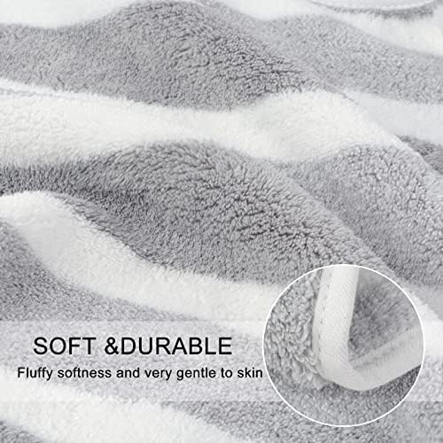 KinHwa Hand Towels for Bathroom, Microfiber Grey Hand Towels, 2 Pack