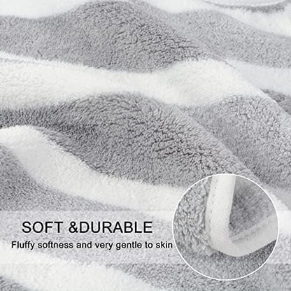 KinHwa Hand Towels for Bathroom, Microfiber Grey Hand Towels, 2 Pack