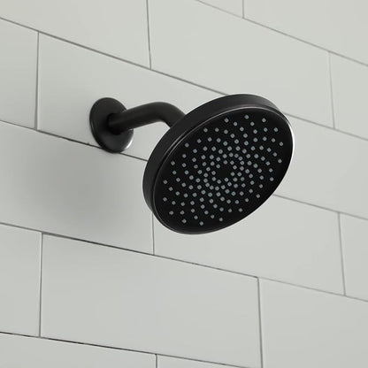 High Pressure Shower Head - 4.7“ Powerful Bathroom Pressure Boosting Rain Showerhead - Perfect Universal Replacement for Rainfall Shower Heads (2 Pack,Matte Black)