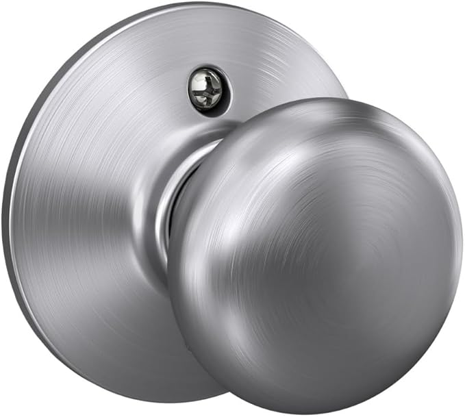 Schlage F170 PLY 626 Plymouth Door Knob, One Sided Non-Turning Dummy Door Handle, Satin Chrome