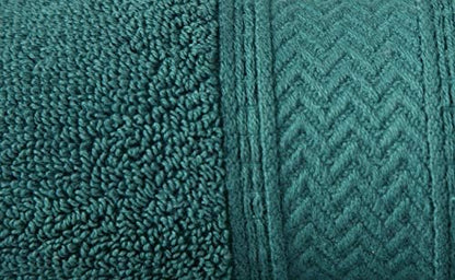 HILLFAIR Premium 600 GSM - 100% Cotton - 6 Piece Bath Towel Set - Teal