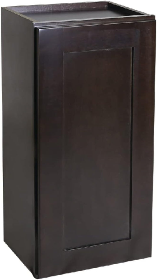 Design House Brookings Shaker Fully Assembled Wall Kitchen Cabinet W1836, 18 W x 12 D x 36 H, Brown, Solid Wood, Design House, 568980