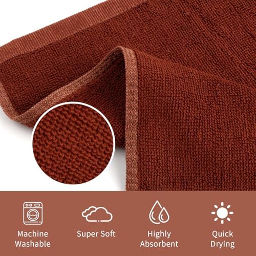 Washcloths Set, 6-Pack Cotton Wash Cloths, 12x12 Inch