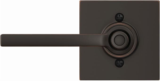 Schlage F40 LAT 625 COL Latitude Lever with Collins Trim Bed & Bath Privacy Door Lock, Bright Chrome
