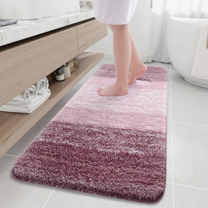 Arotive Microfiber Bathroom Rugs, Shaggy Soft Absorbent Bath Rug, 70x24