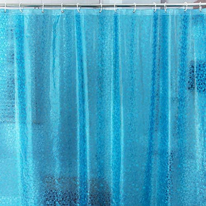 Bostofy Waterproof Shower Curtain Liner 8G EVA Thick Shower Curtain with Heavy Duty 3 Bottom Magnets, Shower Liner for Shower Stall, Bathtubs, 3D Pebble Pattern, 72 x 72,12 Hooks