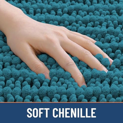 Smiry Bathroom Toilet Rugs U Shaped 24X20, Chenille Bath mats for Toilet