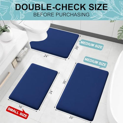 Smiry Memory Foam Bath Mat 47x32, Extra Soft and Absorbent Bathroom Rugs