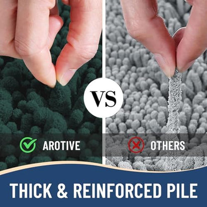 Arotive Bathroom Rugs Mat 47x24, Soft Absorbent Chenille Shaggy Bath Mat