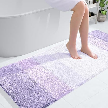 OLANLY Bathroom Runner Rug 54x24, Extra Soft Absorbent Microfiber Bath Rugs