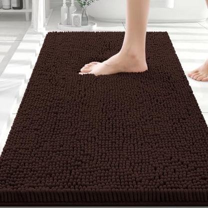 Smiry Bathroom Rugs 30X20, Luxury Chenille Extra Soft Absorbent Bath Mat