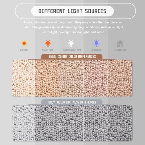 Yimobra Long Bathroom Rugs 44"x24", Extra Soft Non Slip Bath Mat for Tub, Super Absorbent Quick Dry Shaggy Rug Floor Carpet, Machine Washable,Beige