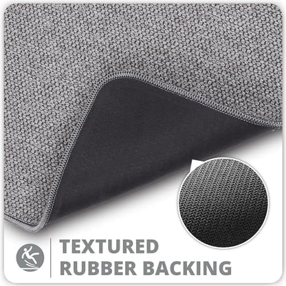 Bosap Bath Mat,Ultra Thin Bathroom Runner Rugs,Large Bath Mats for Bathroom,Quick Dry,Non-Slip,Machine Washable,Low Pile,Bath Rug,Shower Outside,Sink,Home Decor Accessories.Grey,3'x6'(36x72inch)