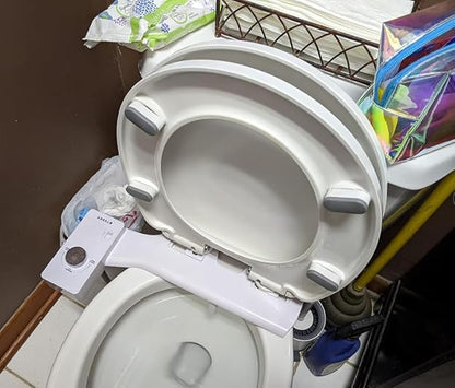 Universal Toilet Seat Bumpers, Suitable for Bidet Kits, 4 Pack Toilet Seat Spacers, Compatible with Most Toilet Models, Equipped with Durable Adhesive