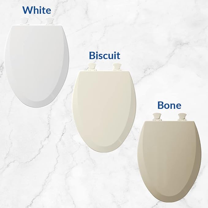 Bio Bidet Cassel Bidet Bundle, Slow-Close Never Loosen Toilet Seat with Perfect Fit, Fresh Water Spray, Non-Electric, Easy to Install Bidet, ROUND, Bone