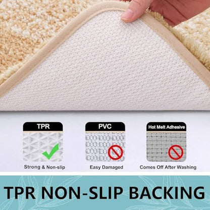 Arotive Microfiber Bathroom Rugs, Shaggy Soft Absorbent Bath Rug, 47x24