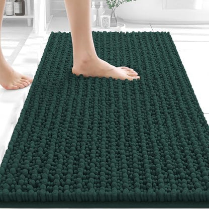 OLANLY Bathroom Rugs 30x20, Thick Soft Absorbent Chenille Bath Rugs