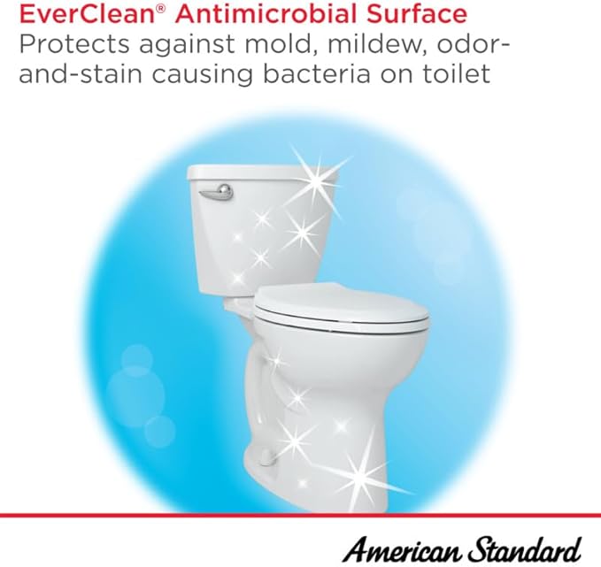 American Standard 2462016.020 Cadet Two-Piece Pressure Assist with 12-in Rough-In Toilet, Elongated Front, 1.6 GPF