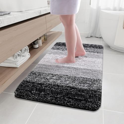 Arotive Microfiber Bathroom Rugs, Shaggy Soft Absorbent Bath Rug, 45x27