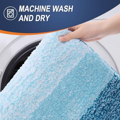 OLANLY Microfiber Bathroom Rugs Sets 3 Piece, 36"x24"+24"x16"+24"x20"