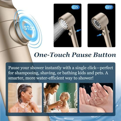 FEELSO Filtered Shower Head with Handheld, High Pressure Shower Filter Head