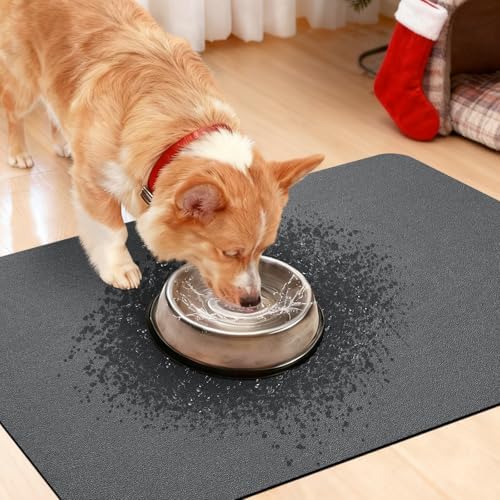 ACCUMTEK Non Slip Bath Mat, Thin Bathroom Rugs Fit Under Door, Quick Dry Bath Mats, Machine Washable Bath Rugs for Bathroom, Bathtub & Kitchen, Charcoal Gray/Upgraded Solid/32 x20