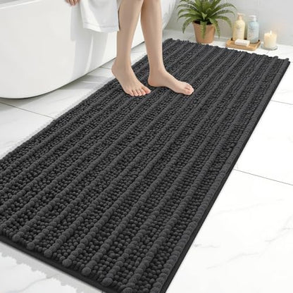 Arotive Bathroom Rugs Mat 60x24, Soft Absorbent Chenille Shaggy Bath Mat