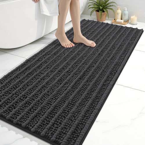 Arotive Bathroom Rugs Mat 54x24, Soft Absorbent Chenille Shaggy Bath Mat