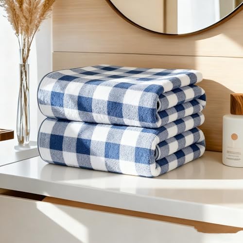 2-Pack Microfiber Bath Towels (27x54 Inches) - Ultra Soft & Quick Dry, 3X Absorbency, Lightweight for Gym, Yoga, Travel & Spa - Perfect for Home, Fitness & Post-Workou