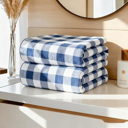 2-Pack Microfiber Bath Towels (27x54 Inches) - Ultra Soft & Quick Dry, 3X Absorbency, Lightweight for Gym, Yoga, Travel & Spa - Perfect for Home, Fitness & Post-Workou