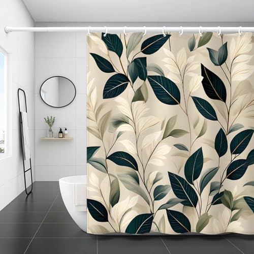 LLSCL Fabric Shower Curtain Liner with Magnets, Waterproof Hotel Quality, 72 x 72 Machine Washable