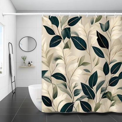 LLSCL Fabric Shower Curtain Liner with Magnets, Waterproof Hotel Quality, 72 x 72 Machine Washable